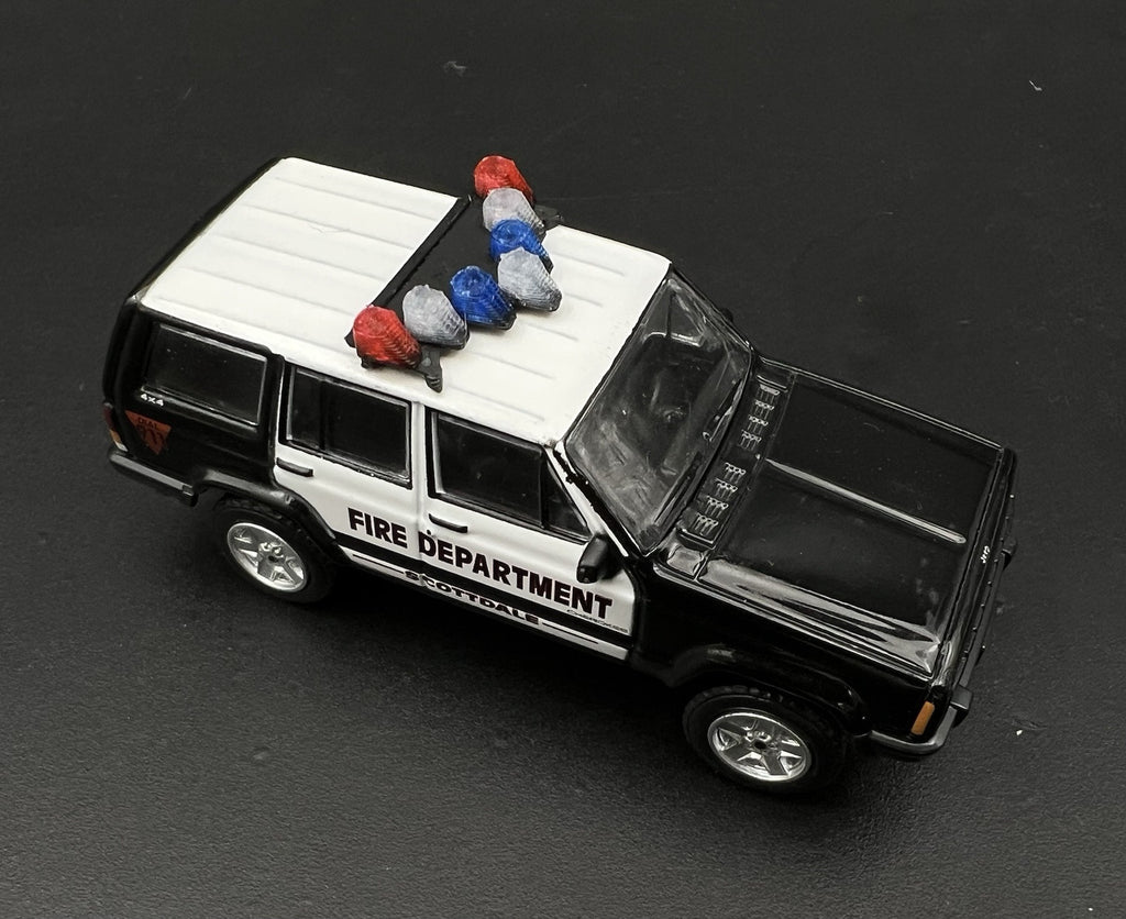 2 Pack 1/64 Blue Red Vector Vision Lightbar Las Vegas Metro Police LVMPD Style7