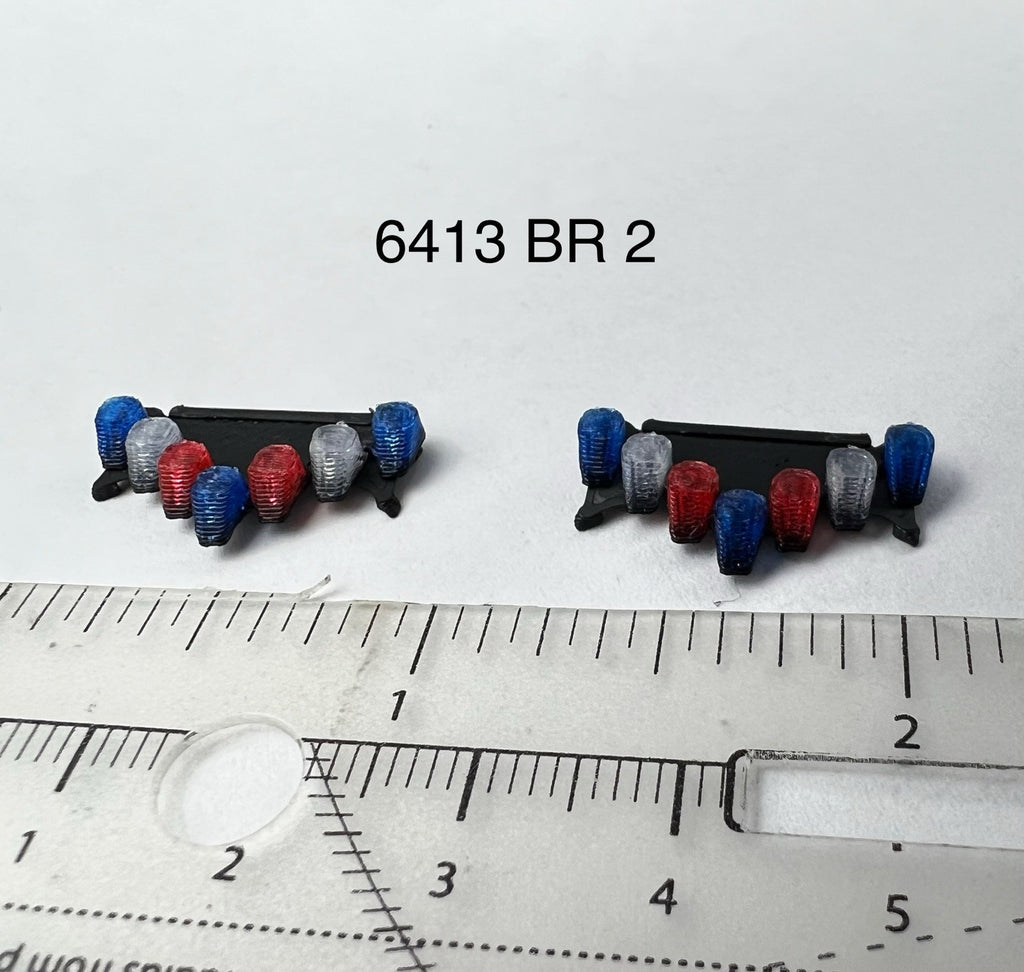 2 Pack 1/64 Blue Red Vector Vision Lightbar Police Sheriff Fire State Patrol0