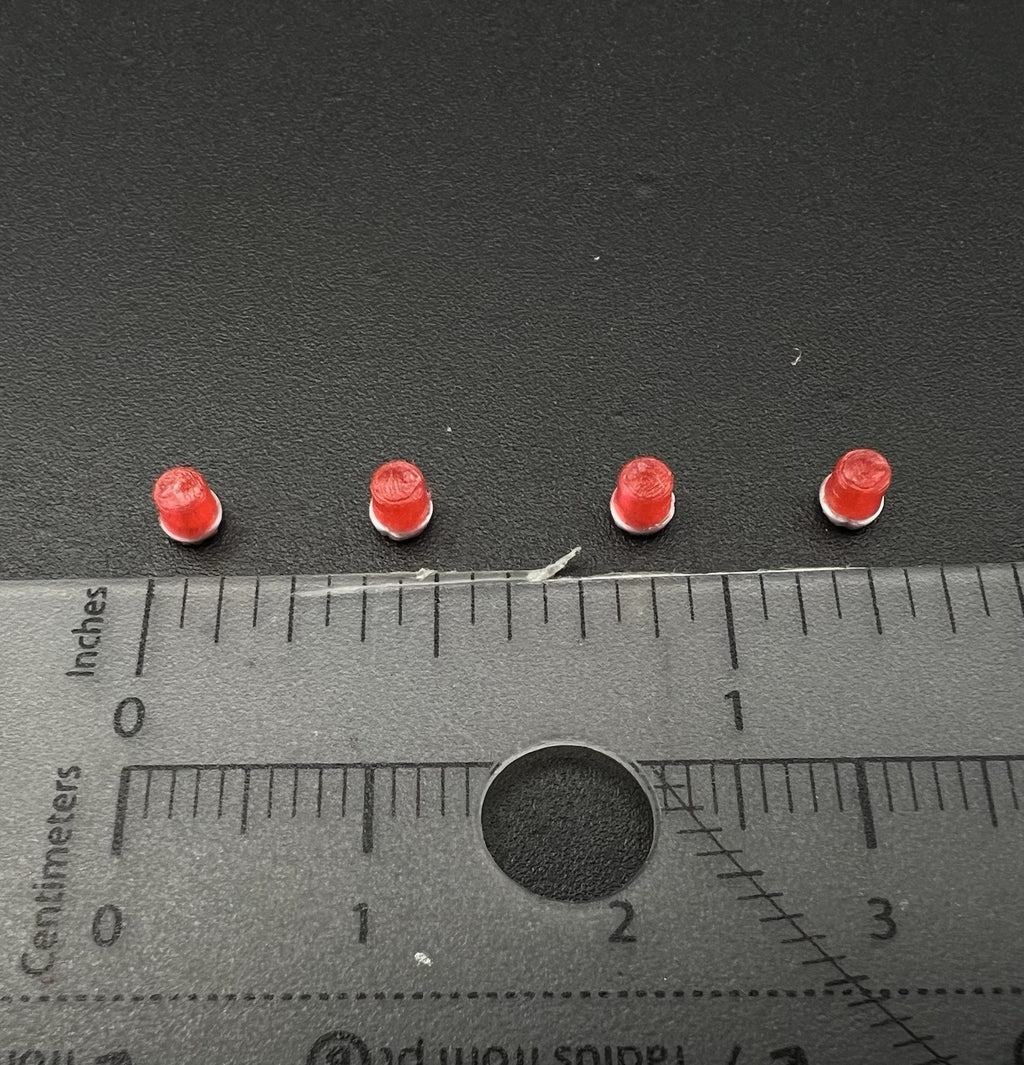 4-Pack 1/87 HO Scale Model Vintage Red Beacon Lightbar Michigan Police 8713R1