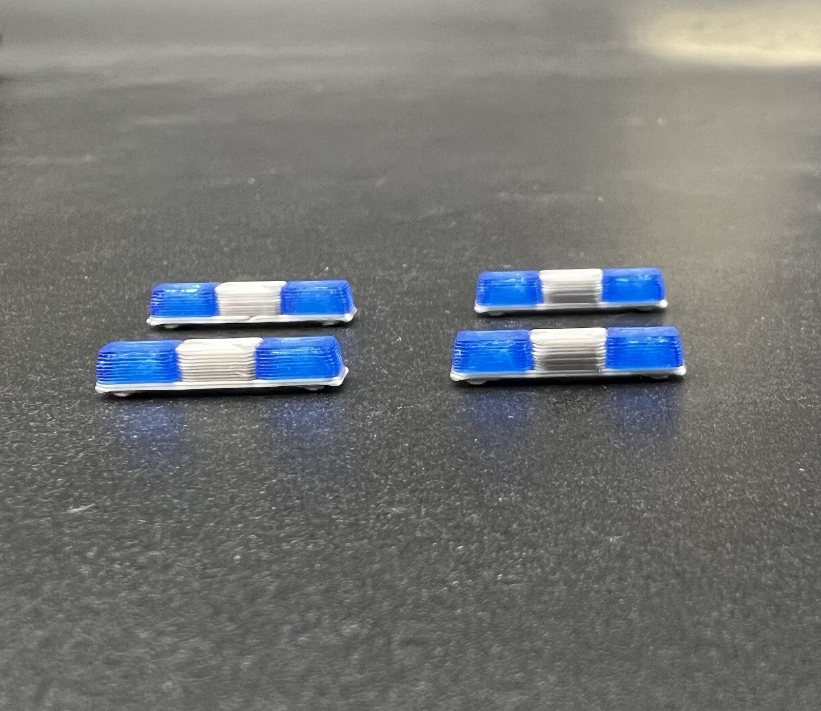 4 Pack 1/87 HO Blue Twinsonic Lightbar Police Sheriff State Highway Patrol4