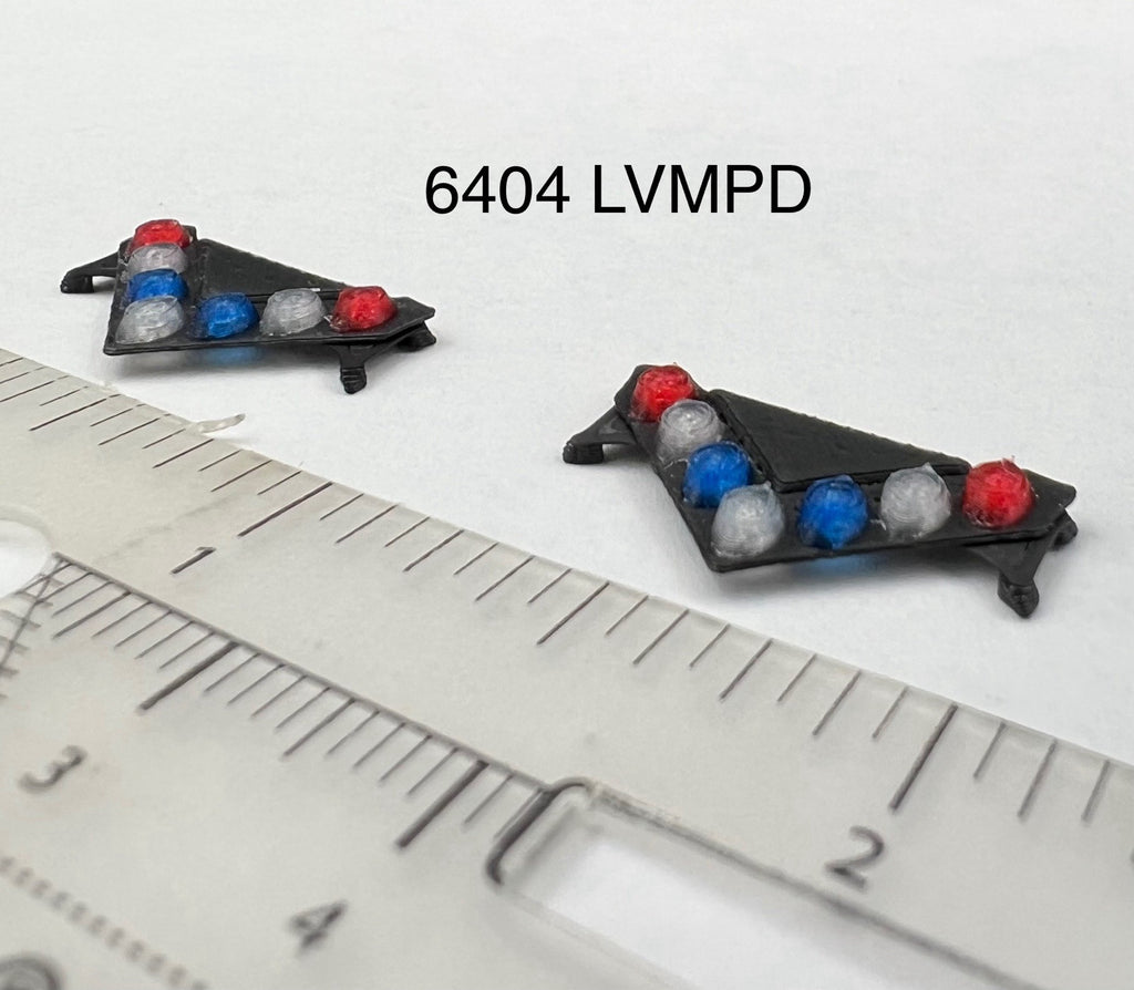 2 Pack 1/64 LVMPD Blue Red Federal Signal Vision SLR Lightbar Police Car0