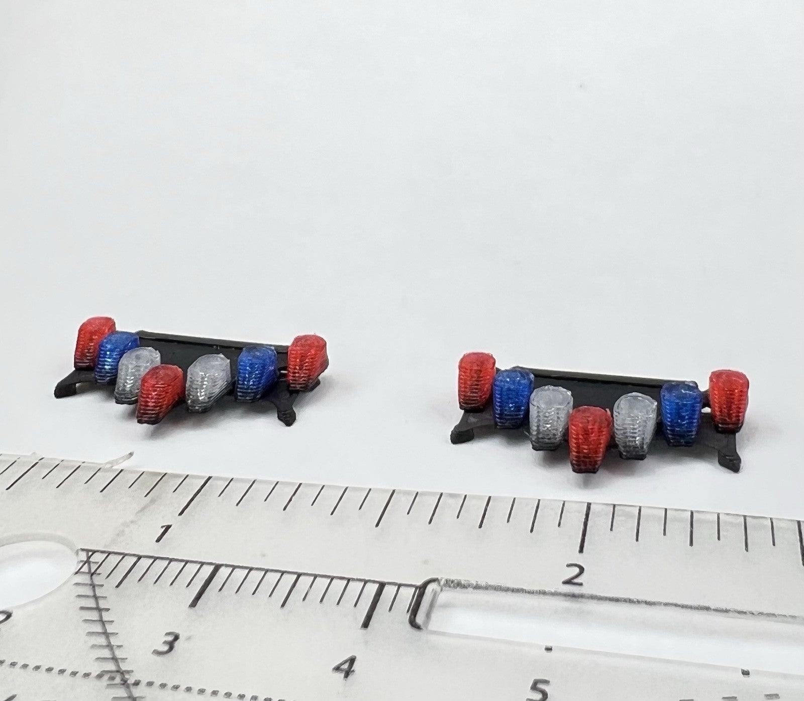 2-Pack 1/64 Scale Blue Red Vector Lightbar California Highway Patrol 6413 CHP16