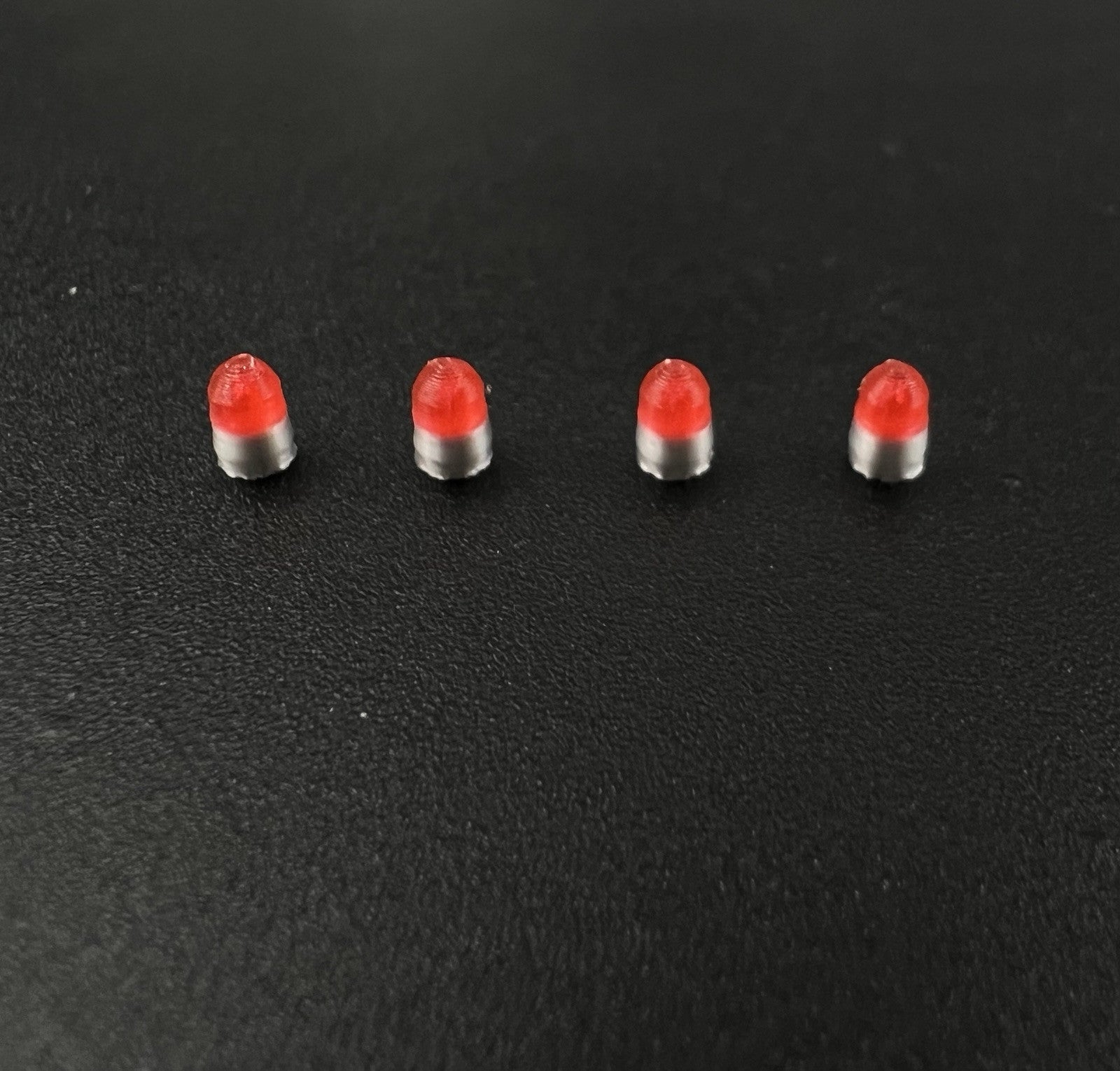 4-Pack 1/87 HO Scale Model Vintage Red Beacon Ray Lightbar Police Fire 8715R3