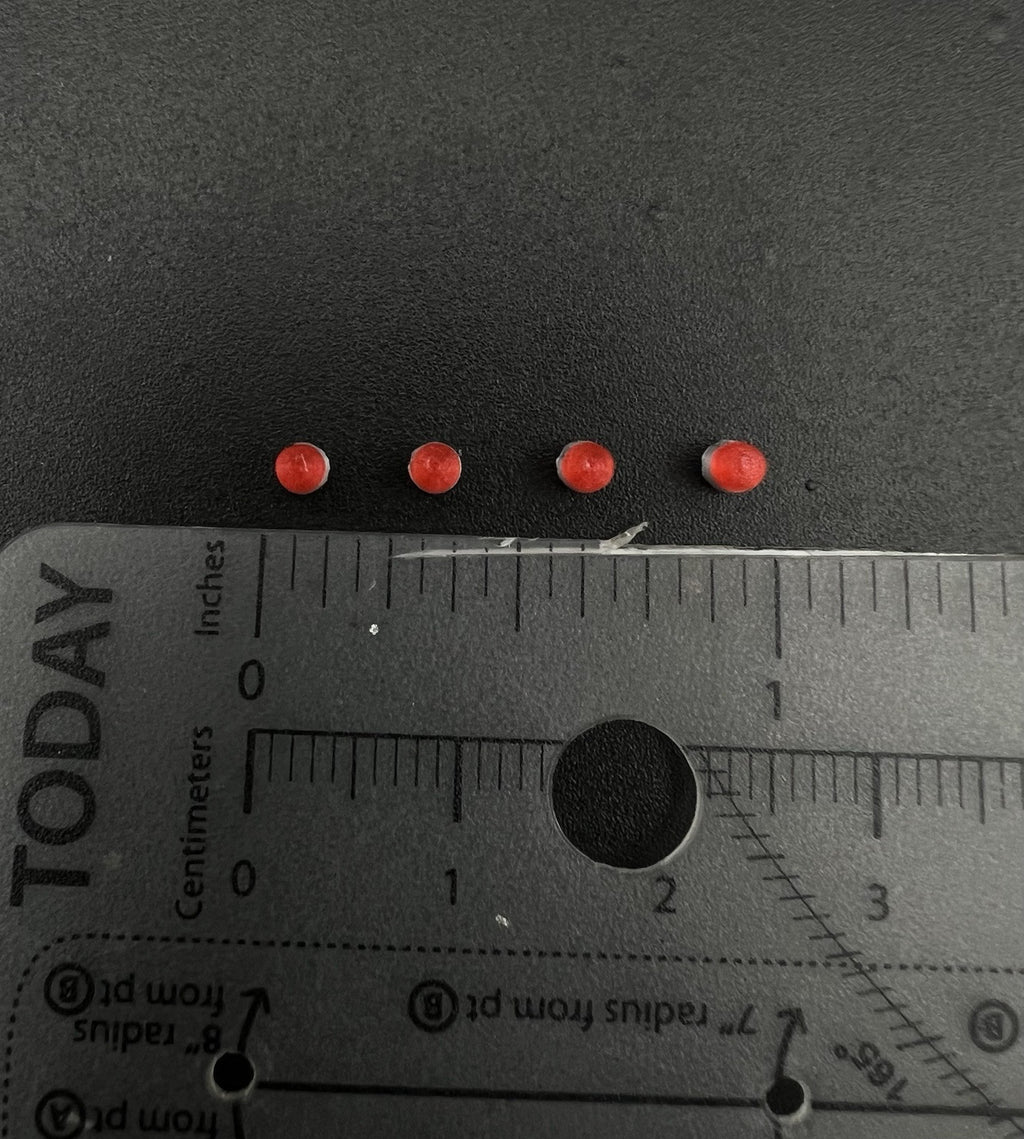 4-Pack 1/87 HO Scale Model Vintage Red Beacon Ray Lightbar Police Fire 8715R1