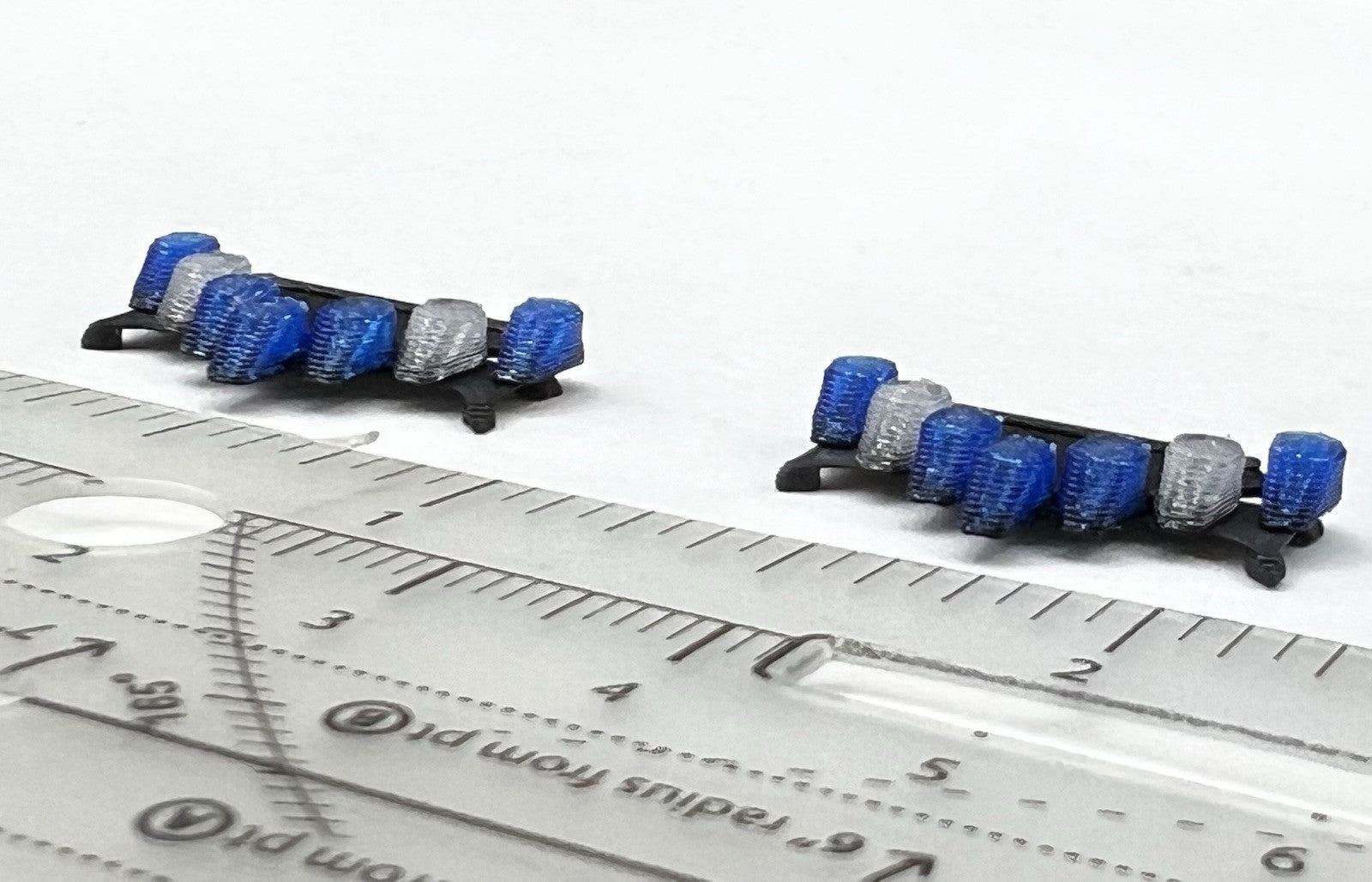 2 Pack 1/64 Blue Vector Vision Lightbar FHP Florida Highway Patrol State Police2