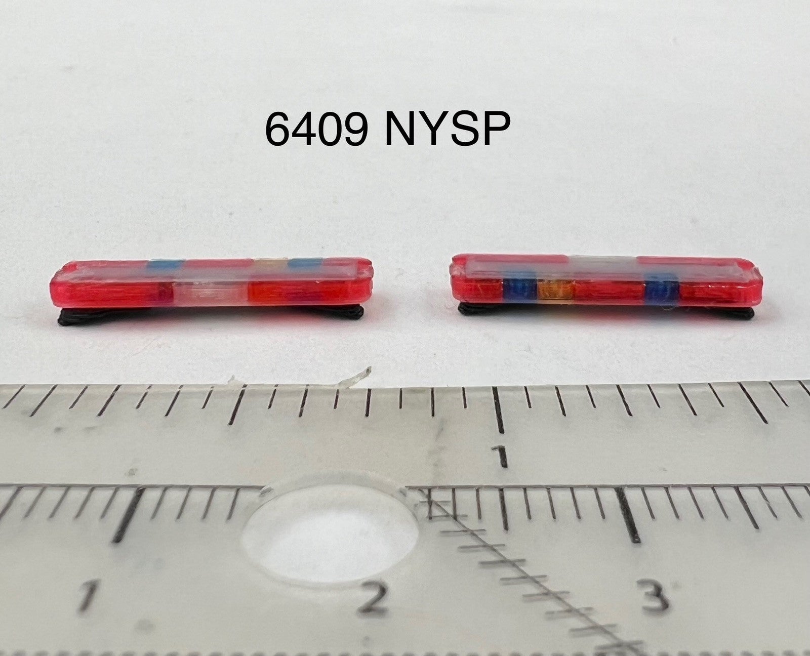 2-Pack 1/64 Scale Model Whelen Edge Lightbar Red New York State Police 6409 NYSP0