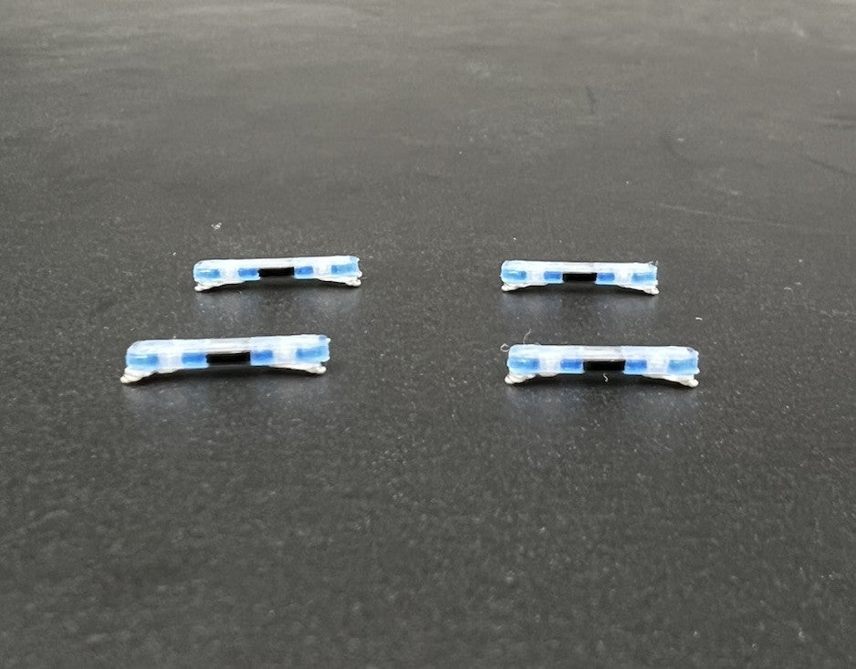4 Pack 1/87 HO Whelen Edge Lightbar Blue w/ Speaker Highway Patrol State Police3