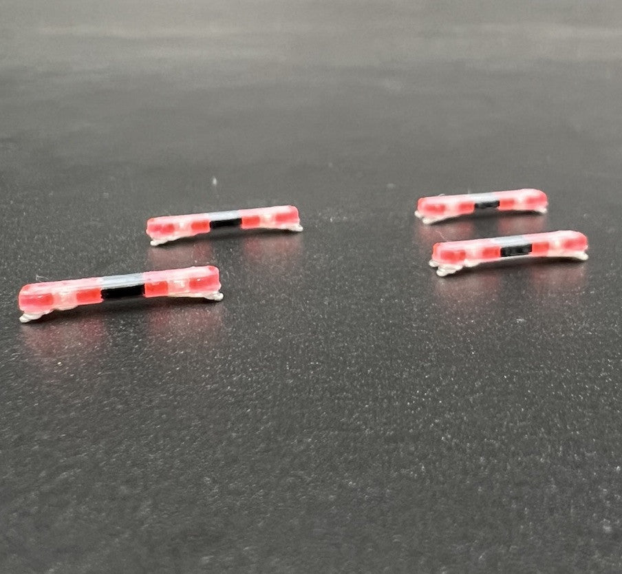 4 Pack 1/87 HO Edge Lightbar Red Fire EMS Police Sheriff Car Truck Ambulance4
