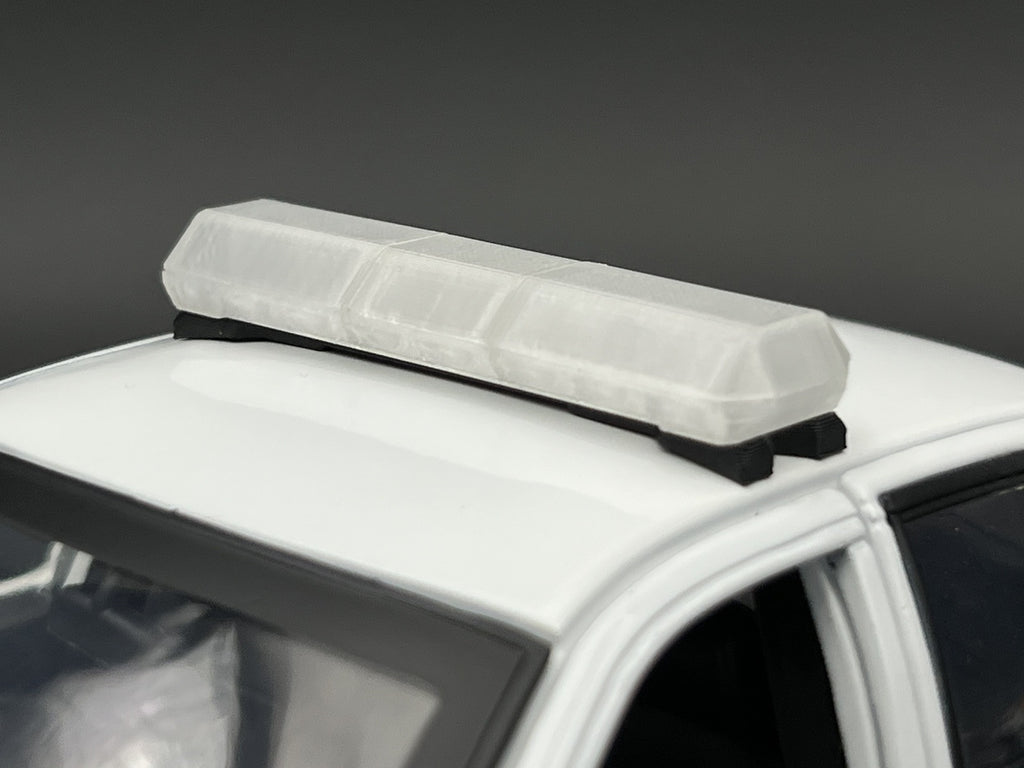 1/18 Scale Clear Code 3 MX7000 Lightbar W/ Internal Lens Police Sheriff Fire17