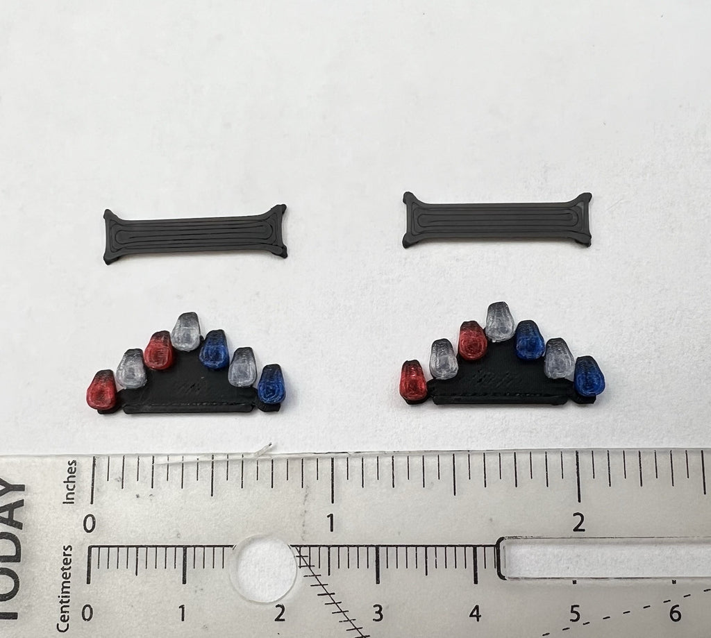 2 Pack 1/64 Blue Red Vector Vision Lightbar Police Sheriff Fire State Patrol2