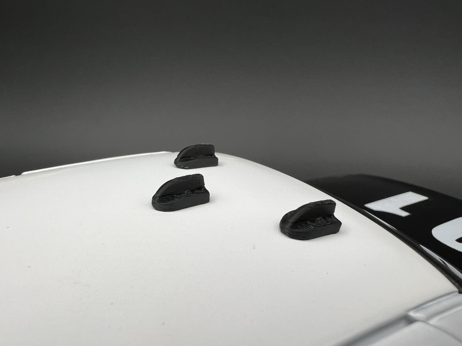 3-Pack 1/24 25 Scale Model Shark Fin Antenna LAPD Style Los Angeles Police 24318