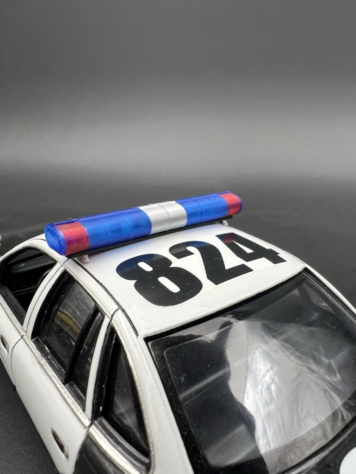1/24 1/25 LED Ready AeroDynic Lightbar Blue Chrome Red State Police Sheriff3