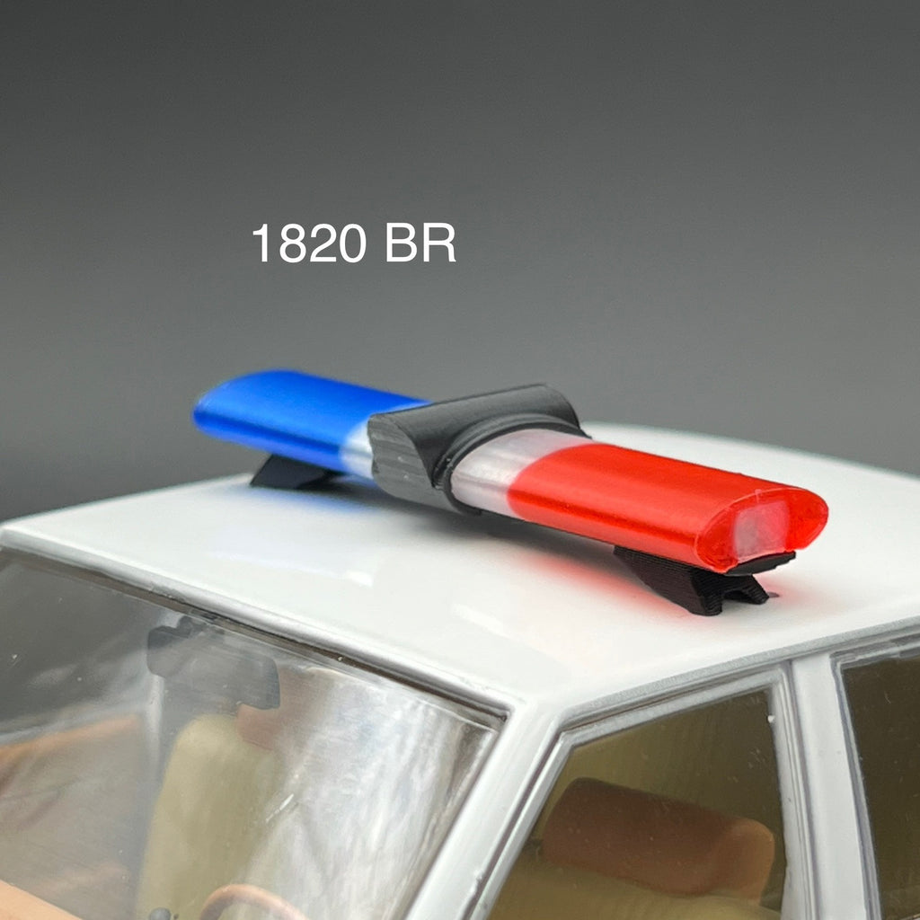 1/18 LED Ready Jetsonic Lightbar Blue Clear Red Police Sheriff Highway Patrol1