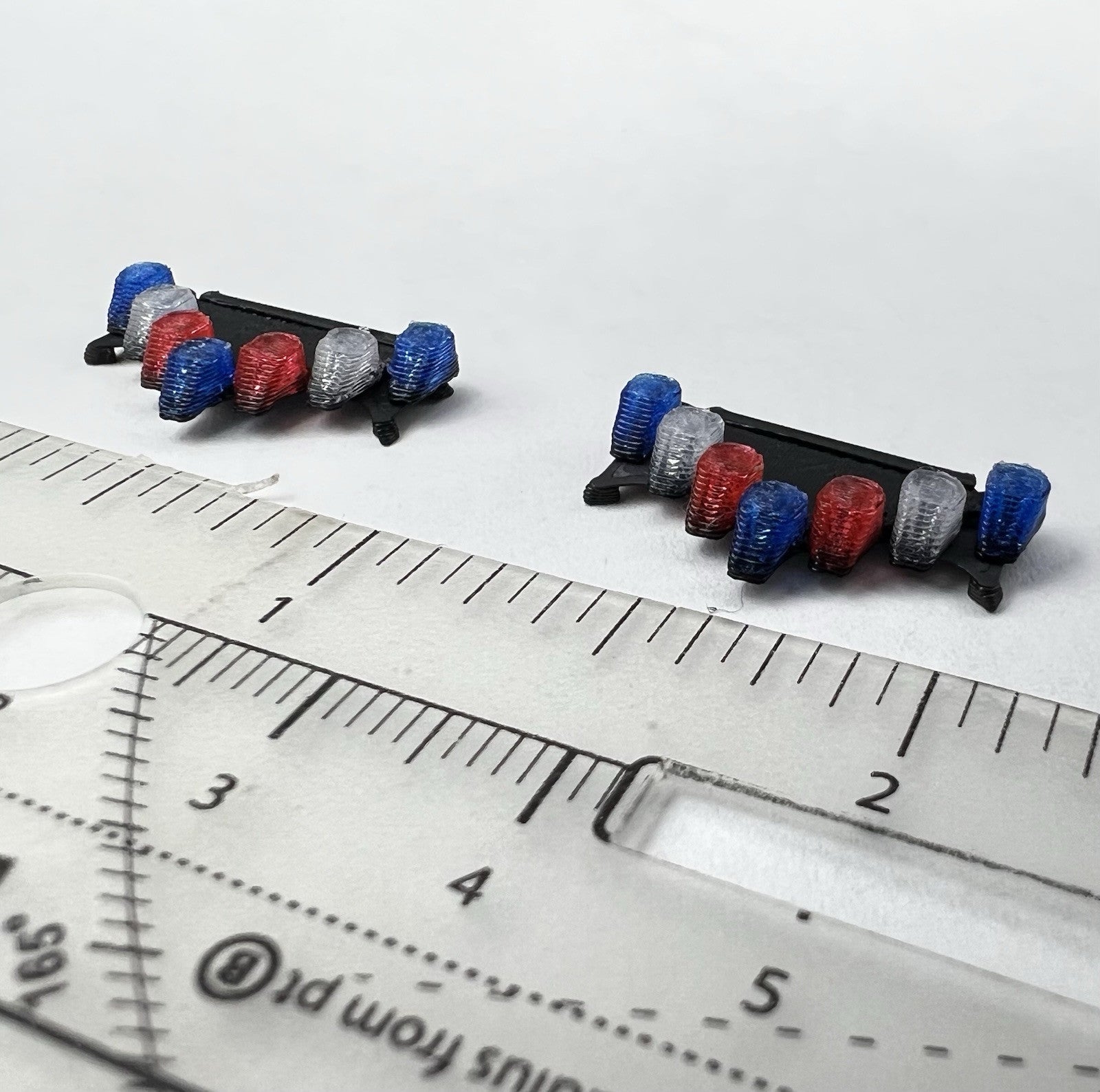 2 Pack 1/64 Blue Red Vector Vision Lightbar Police Sheriff Fire State Patrol14