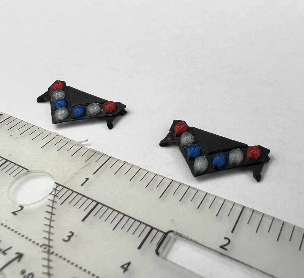 2 Pack 1/64 LVMPD Blue Red Federal Signal Vision SLR Lightbar Police Car6