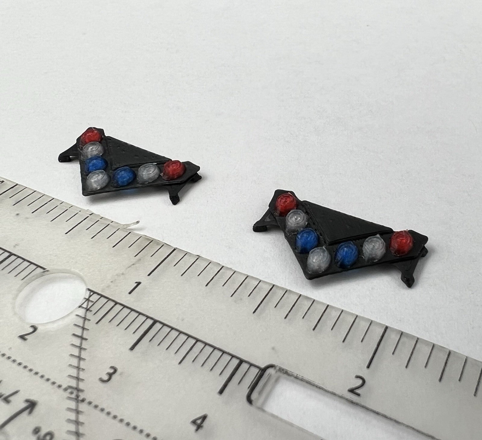 2 Pack 1/64 LVMPD Blue Red Federal Signal Vision SLR Lightbar Police Car6