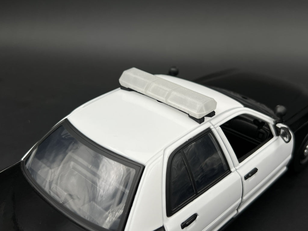 1/18 Scale Clear Code 3 MX7000 Lightbar W/ Internal Lens Police Sheriff Fire12