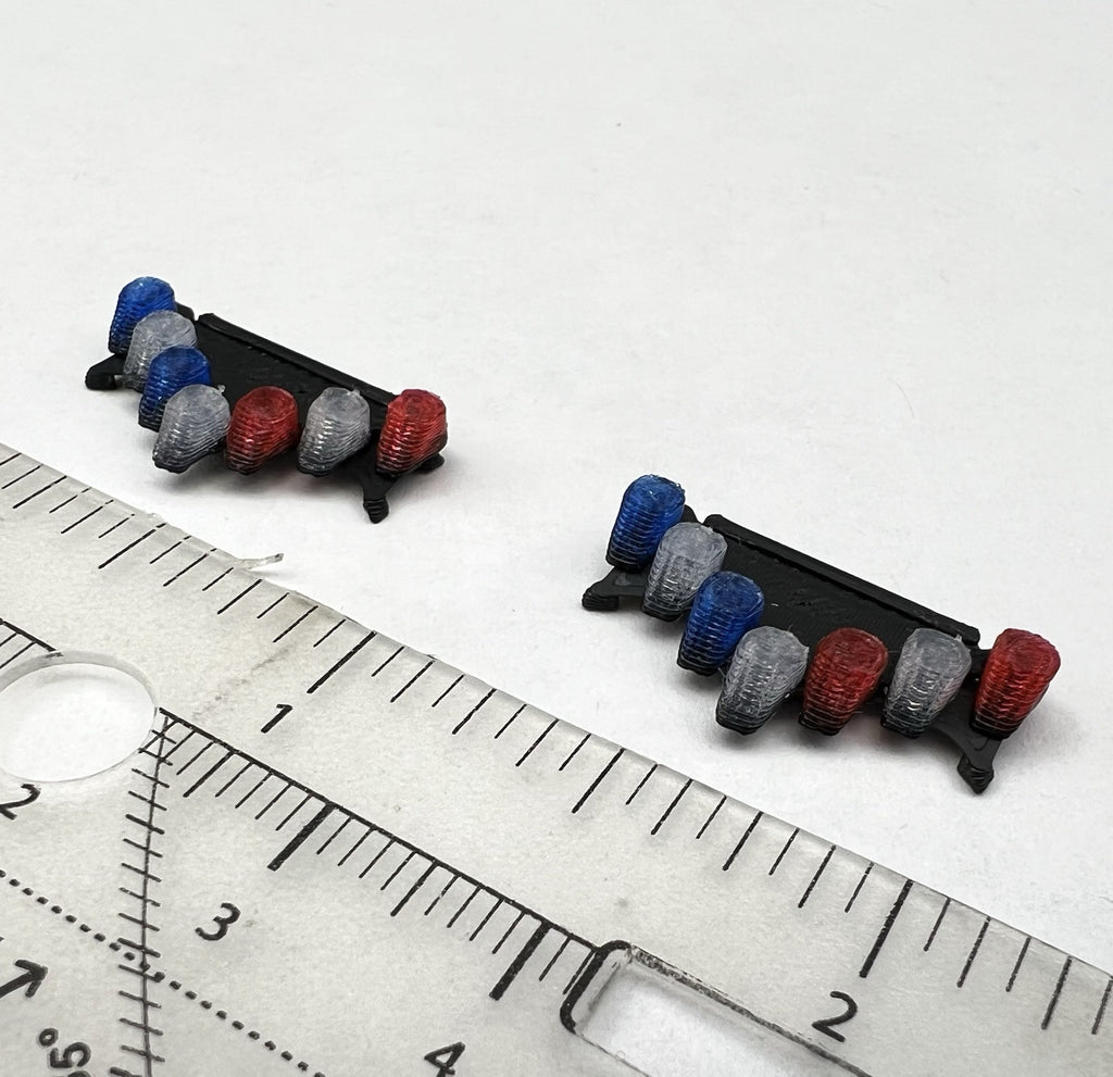 2 Pack 1/64 Blue Red Vector Vision Lightbar Police Sheriff Fire State Patrol15