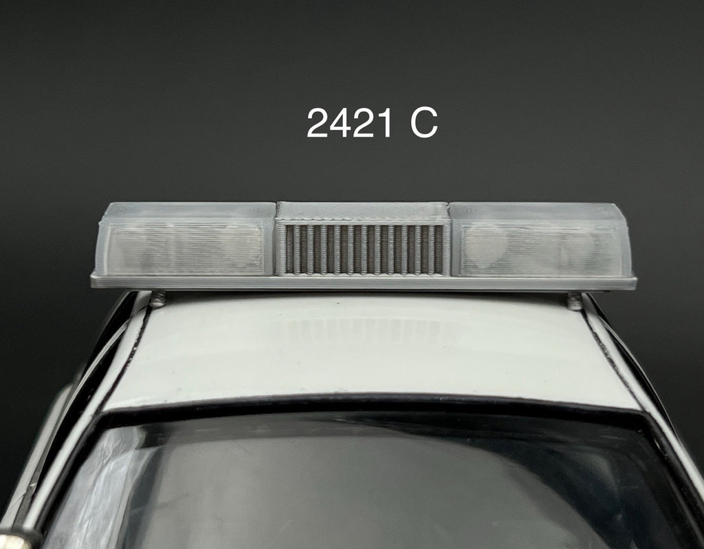 1/24 25 Clear Federal Signal Twinsonic Lightbar Police Sheriff Highway Patrol0