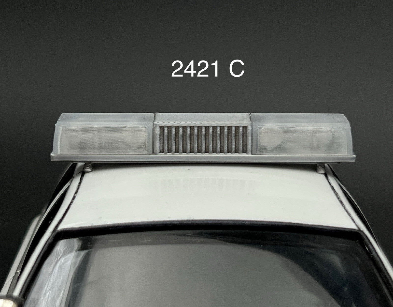 1/24 25 Clear Federal Signal Twinsonic Lightbar Police Sheriff Highway Patrol0