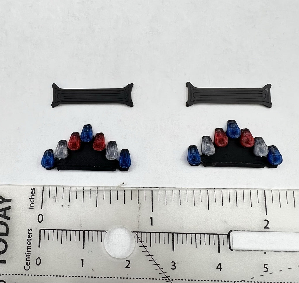 2 Pack 1/64 Blue Red Vector Vision Lightbar Police Sheriff Fire State Patrol1