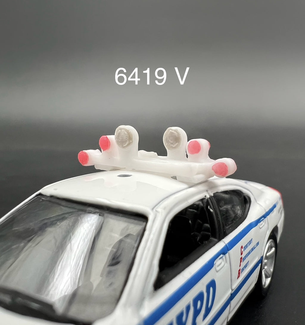 1/64 NYPD Highway Patrol (Down) Vintage High Riser Lightbar New York Police0