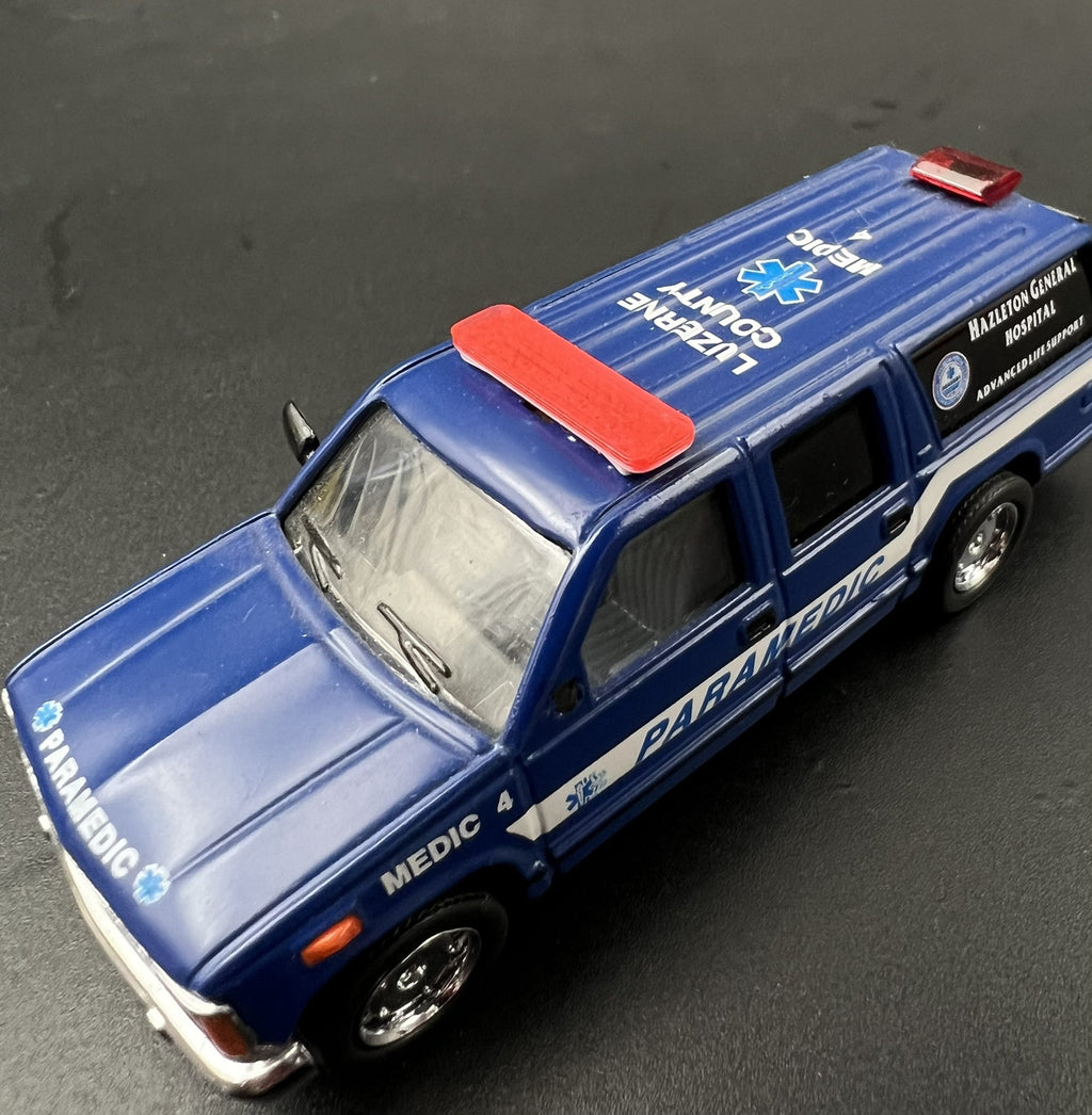 2 Pack 1/64 Red LED Style Whelen Lightbar Greenlight Police Fire Ambulance EMS6