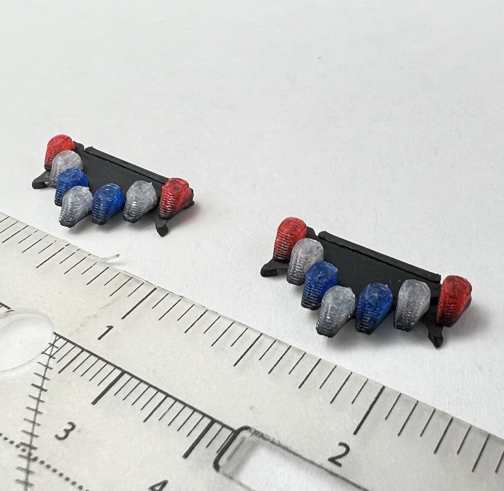 2 Pack 1/64 Blue Red Vector Vision Lightbar Las Vegas Metro Police LVMPD Style13
