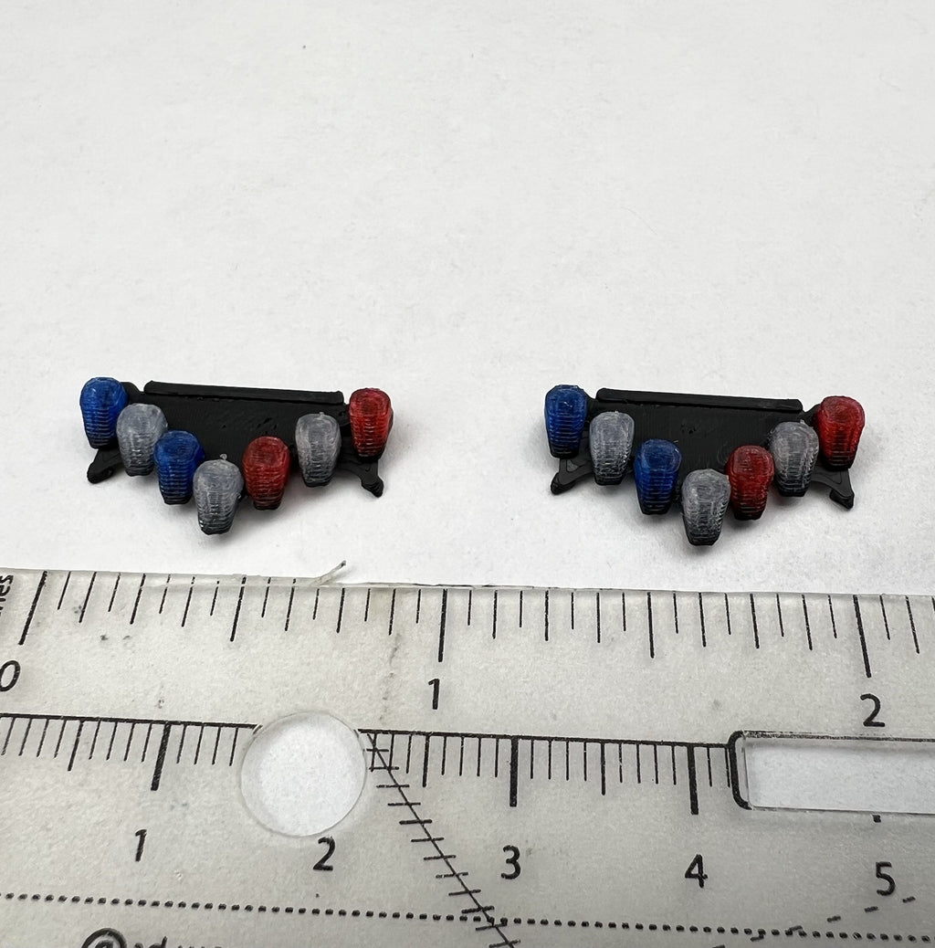 2 Pack 1/64 Blue Red Vector Vision Lightbar Police Sheriff Fire State Patrol1