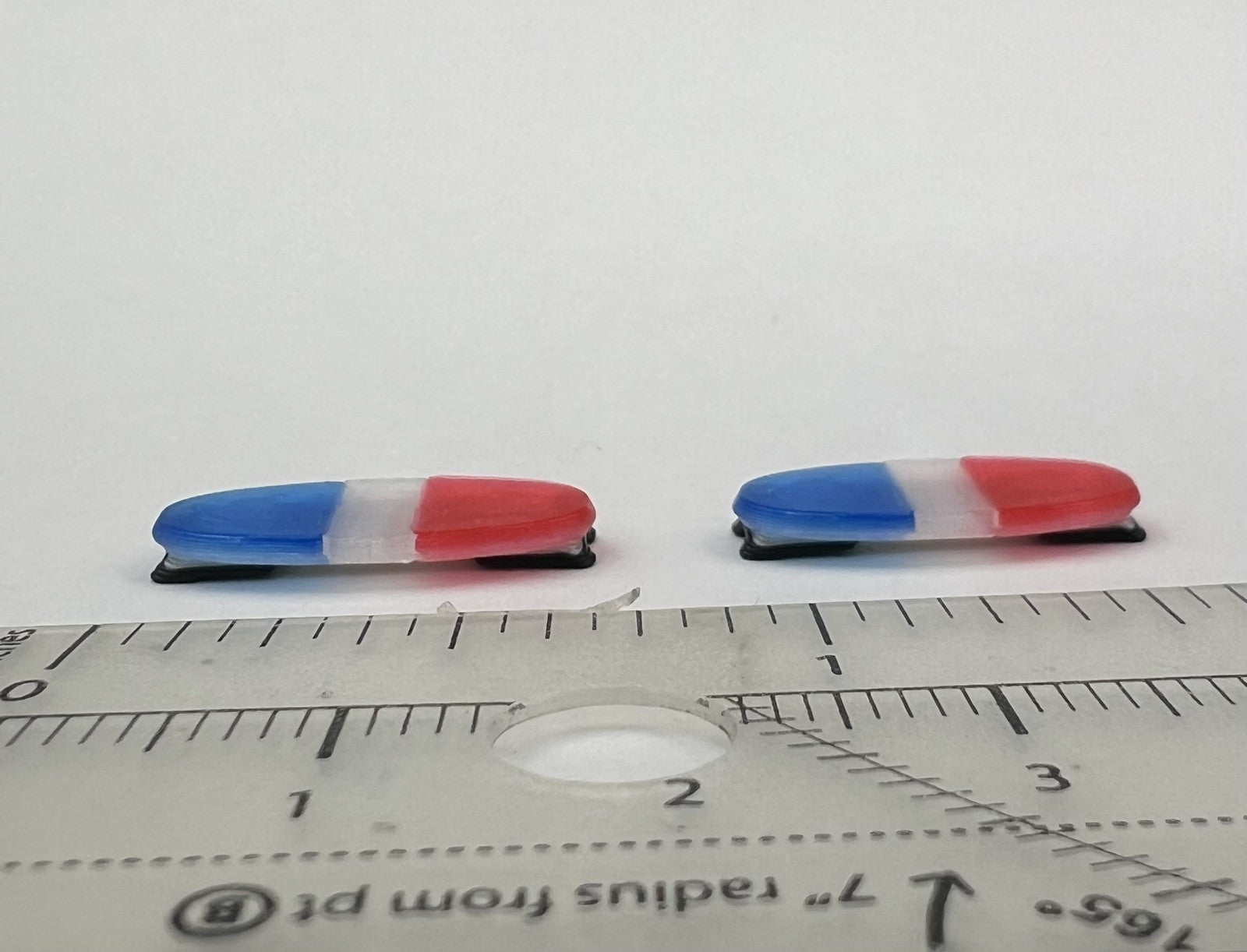 2 Pack 1/64 Blue Red Federal Signal Arjent Lightbar Greenlight Police Car2