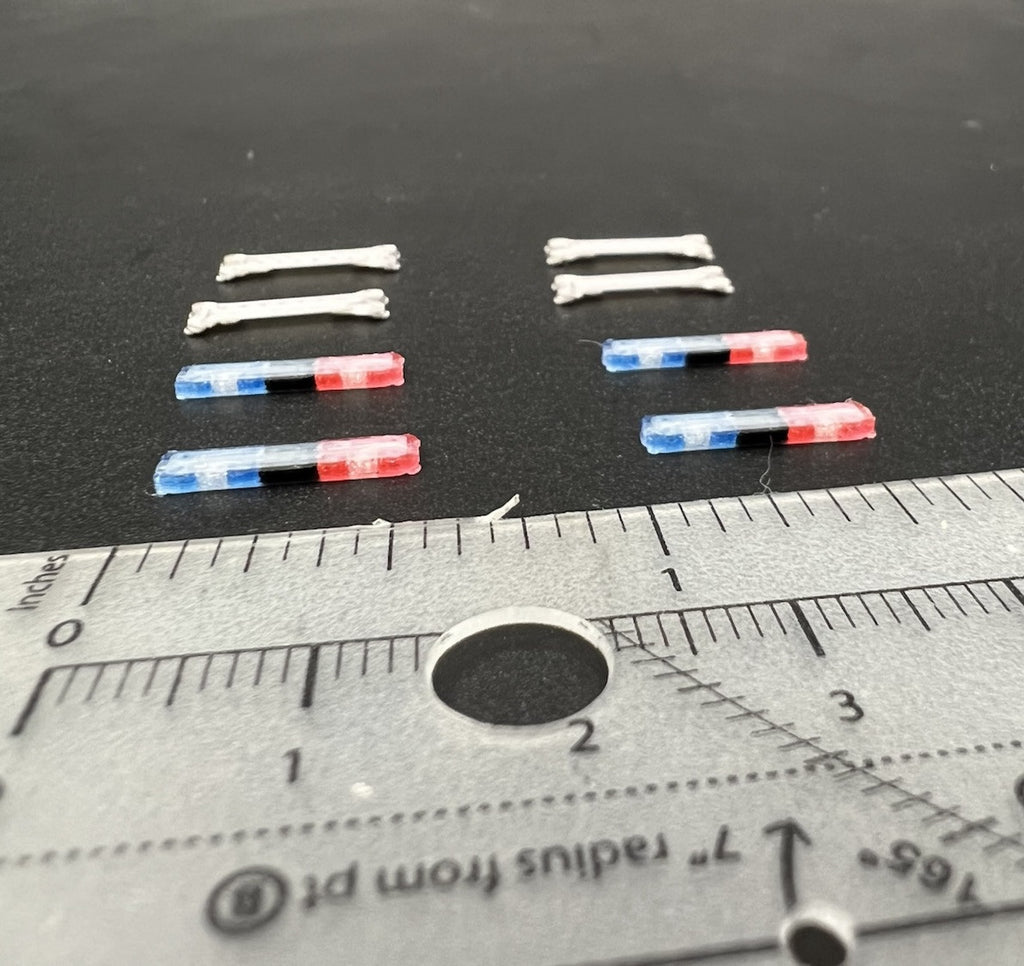 4 Pack 1/87 HO Edge Lightbar Blue Red Police Sheriff Highway Patrol SUV Car3