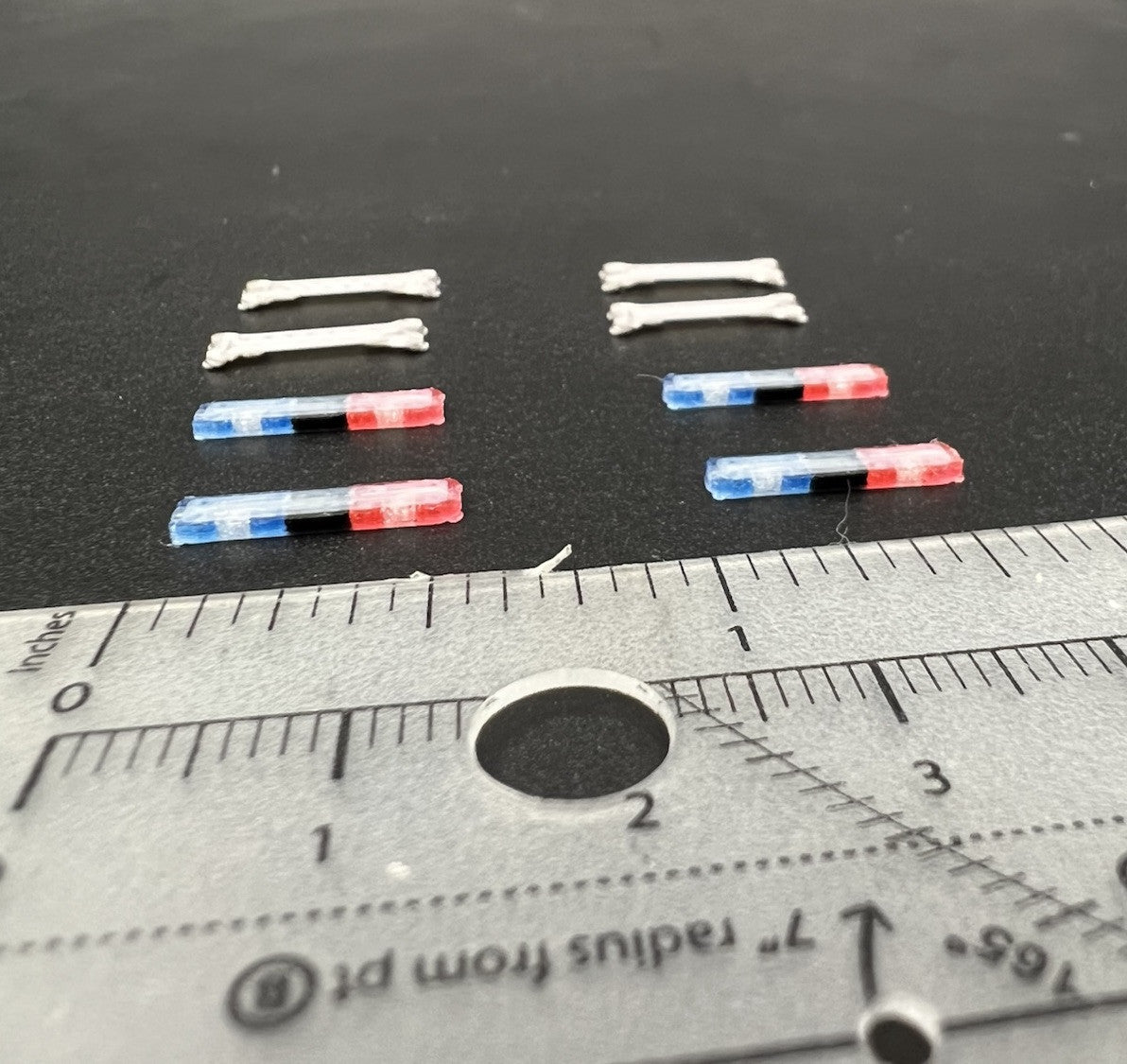 4 Pack 1/87 HO Edge Lightbar Blue Red Police Sheriff Highway Patrol SUV Car3
