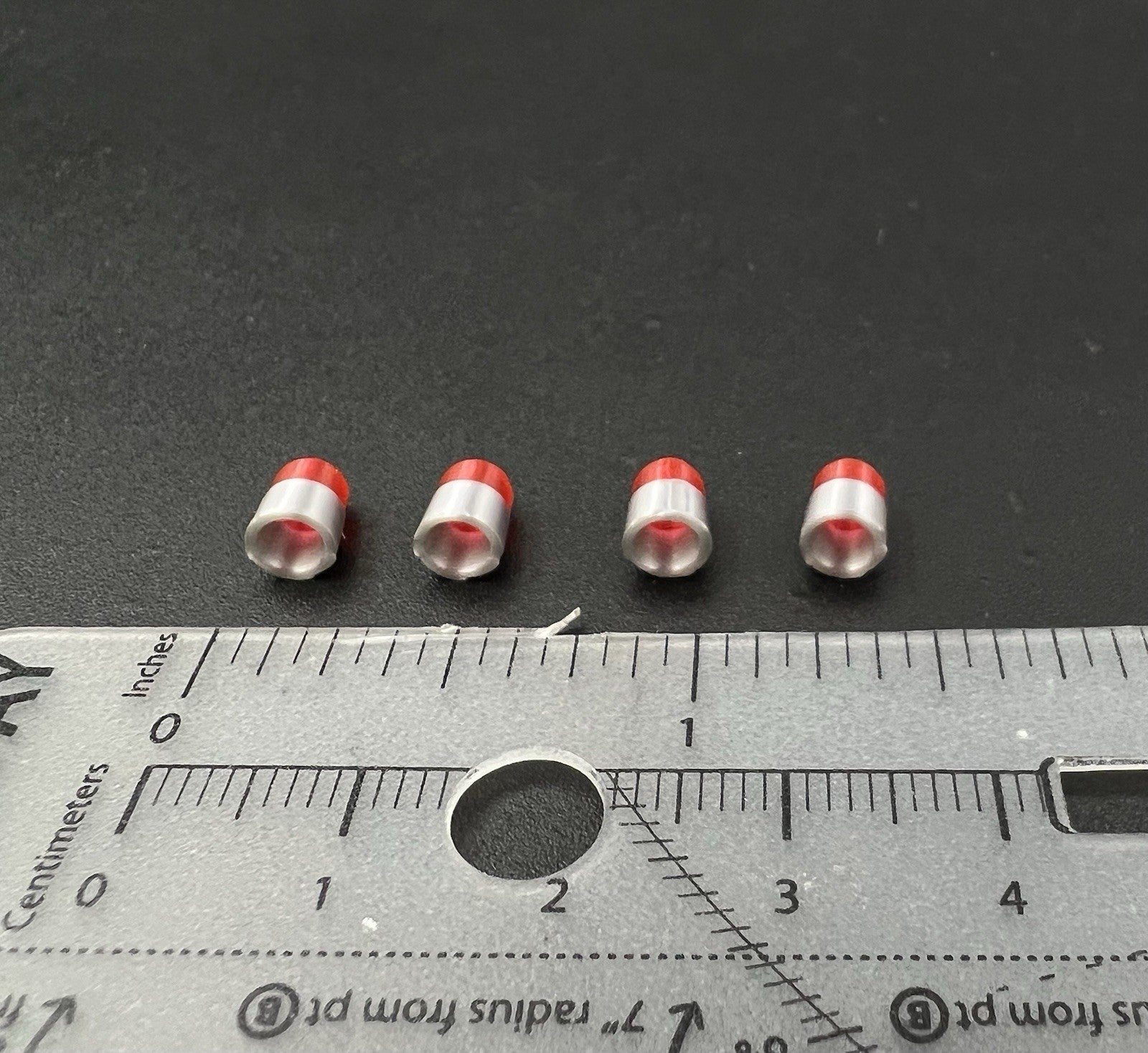 4 Pack 1/50 Vintage Red Beacon Ray Lightbar Police Sheriff State Patrol Fire EMS1
