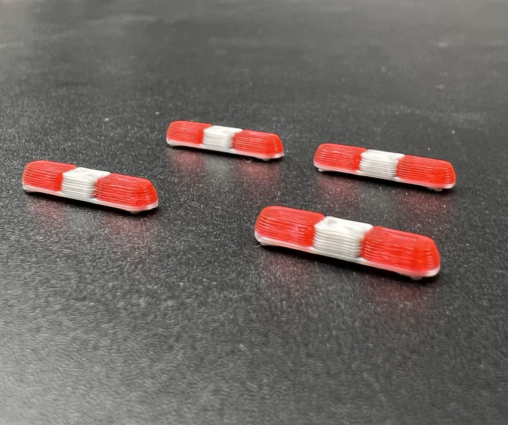 4 Pack 1/87 HO Red 8000 90H Lightbar Police Sheriff Fire Engine Truck Ambulance3